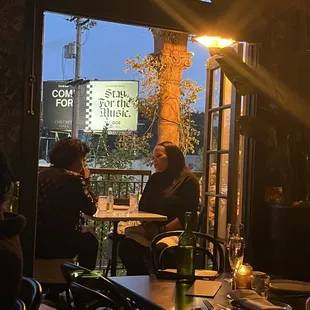 Inside looking towards the balcony