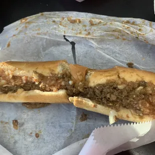 Footlong hotdog all the way