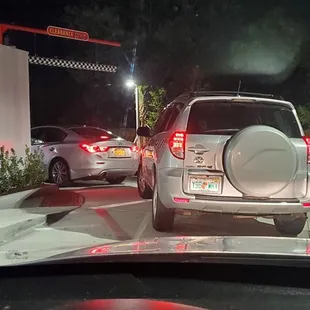 Drive thru is 10 cars deep