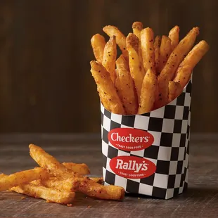 Sides? These are the main act. 
These are the fries that put Checkers on the map. Crispy. Famously seasoned...