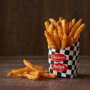 french fries in a paper cup