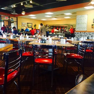 Cute little modernized diner feel.