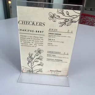 Checkers offers some fresh juices and smoothies too.