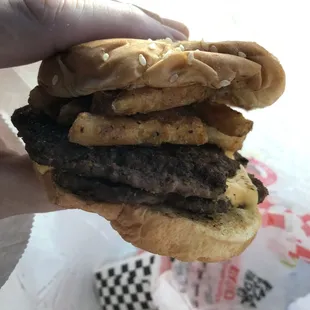 Absolutely nasty "fry" lover burger