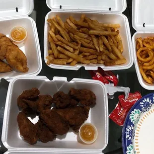 a variety of food items
