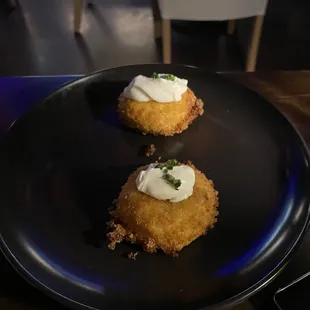 Mashed fries potato ball