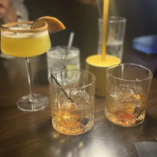 Torched Mango Martini &amp; Checkmate Old fashioned
