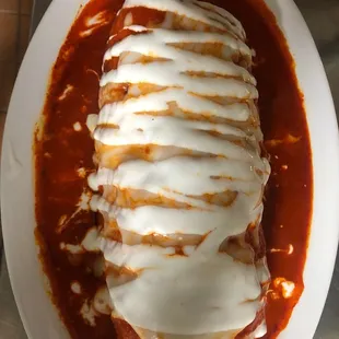 Burrito mojado rojo
