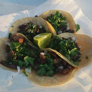 a close up of a taco