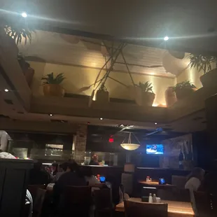 a view of the dining area