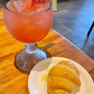 Watermelon Vodkarita &amp; (to die for) Honey Butter Croissant