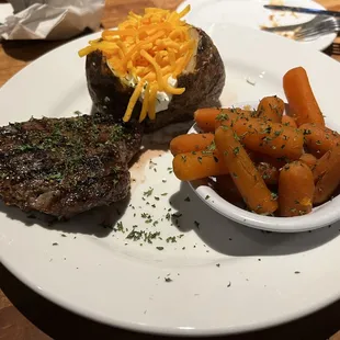 Strip and Loaded Baked Potato