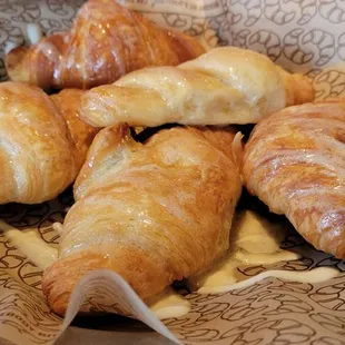 Croissants with honey butter