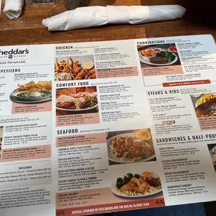 Cheddar&apos;s Menu