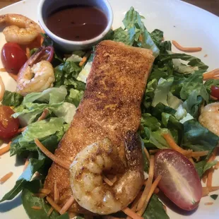 Blackened Salmon Salad (add shrimp)