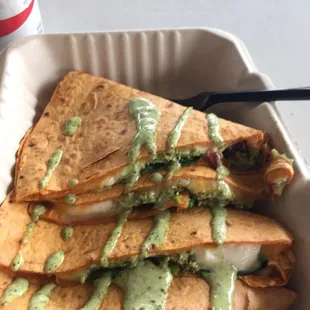 Pesto quesadilla!