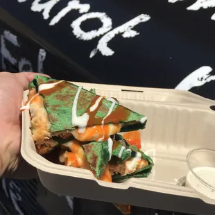 Buffalo chicken quesadilla