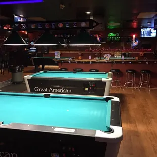 New pool tables and newly renovated interior.