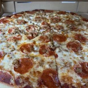 Pepperoni and sausage
