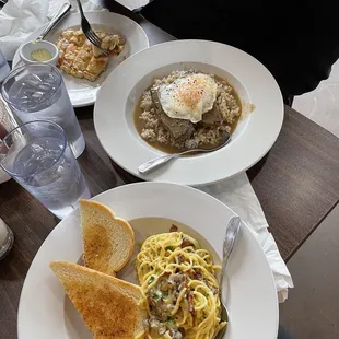 Carbonara, Loco Moco, and one Pancake!