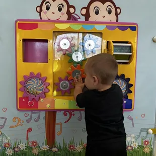 4 years &amp; younger play area with sensory boards.