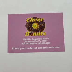 a sticker with a donut on it