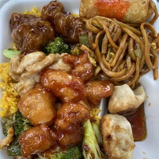 Various buffet items