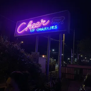 Sign outside of the bar.