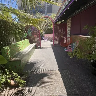 outside