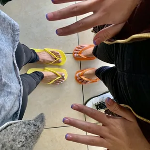 Mother and daughter mani pedi day  ‍