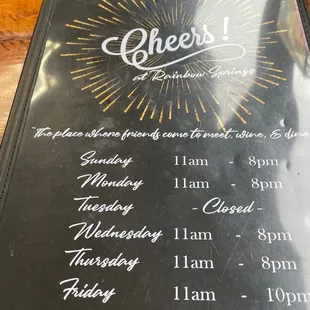 the menu