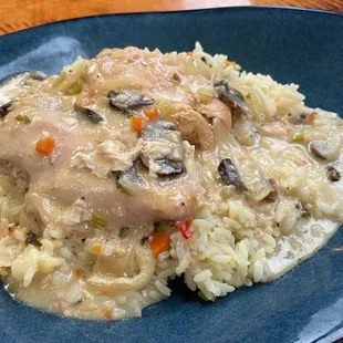 Mushroom chicken special. This was ok. I would have liked more mushrooms and a little more seasoning.