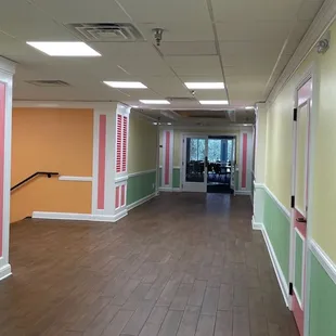 a hallway in a hospital