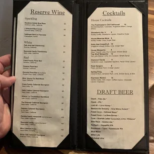 Drink Menu
