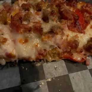 Meat lovers pizza