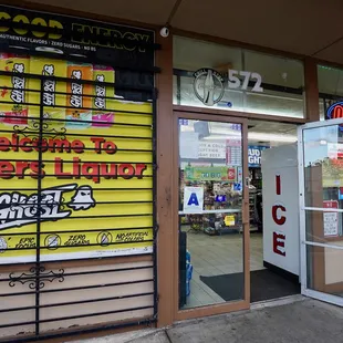 the front of the store