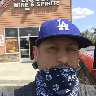 a man wearing a bandana