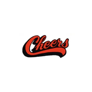 the word cheers on a white background