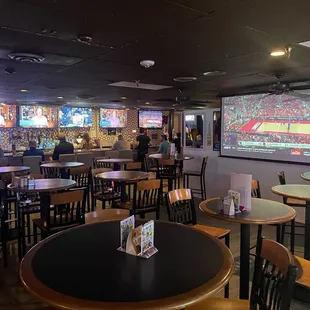 Tons of TVs for all sports watching.