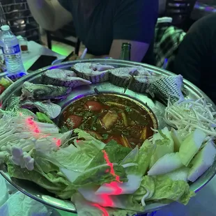 Hot pot striper, the broth was very good, it was gone quick sadly..