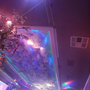 a view of the ceiling and the lights