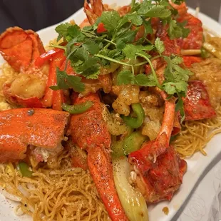 Probably the best lobster noodle I've ever tried. Well worth it. Even had to bring it to better lighting to do it justice lol.