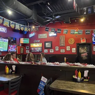 High tops and dining area