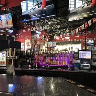 Definitely a bar, where I ate food.