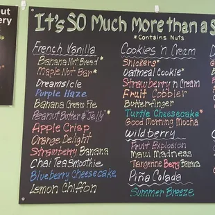 Just a small sampling of the vast amount of shakes you can get here.  Every one is sooo delicious!