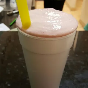 Tangerine berry banana shake. Yum yum!