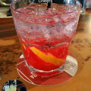 Hendricks gin and tonic please muddled with cherries and lemon steals my heart :)