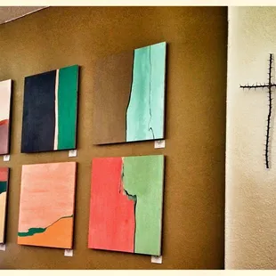 The front wall - colorful and happy!