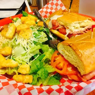 Sicilian with Cesar Salad