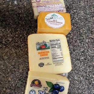 Our haul from the Cheese Box.